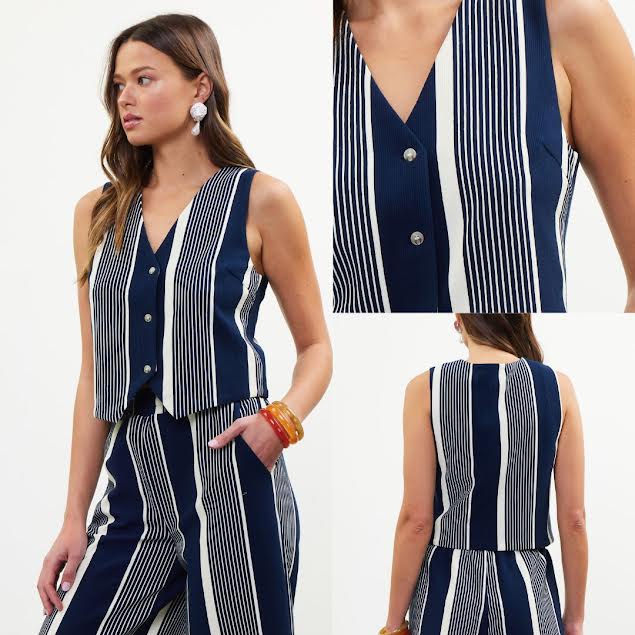 Stripe Wide Leg Pant