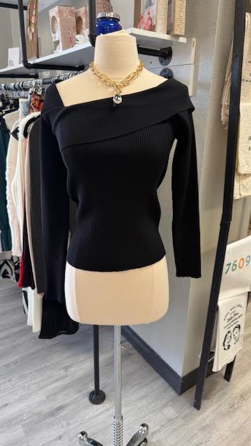 WB One Shoulder Sweater Top