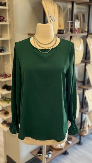 Keyhole Ruffle Sleeve Tunic