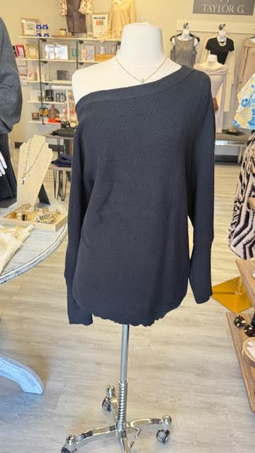 Off Shoulder LS Sweater