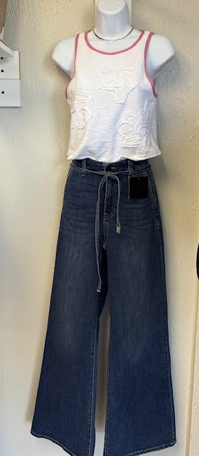 Belted Wide Leg Jeans