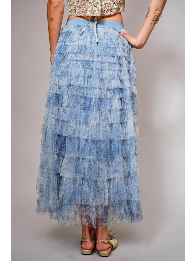 Tiered Lace Maxi Skirt
