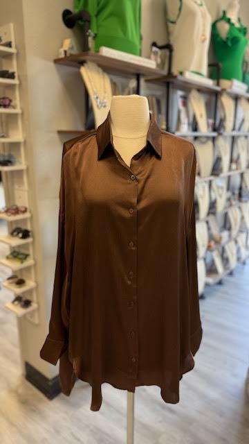 Loose Fit Satin Blouse