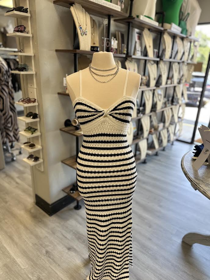 Stripe Midi Dress