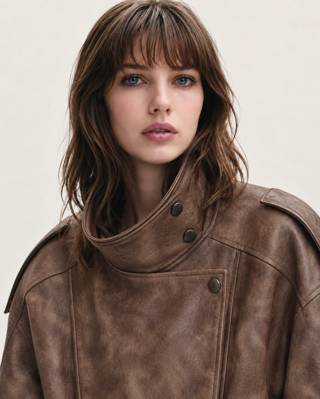 Oversized Leather Biker Jacket