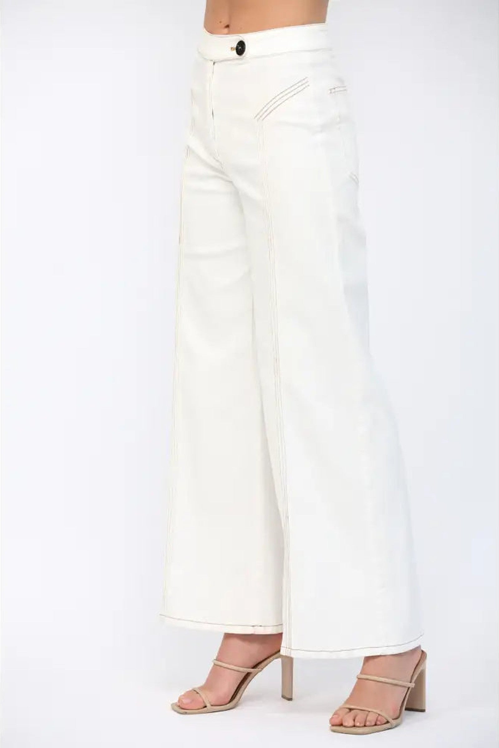 Top Stitching Flare Pant