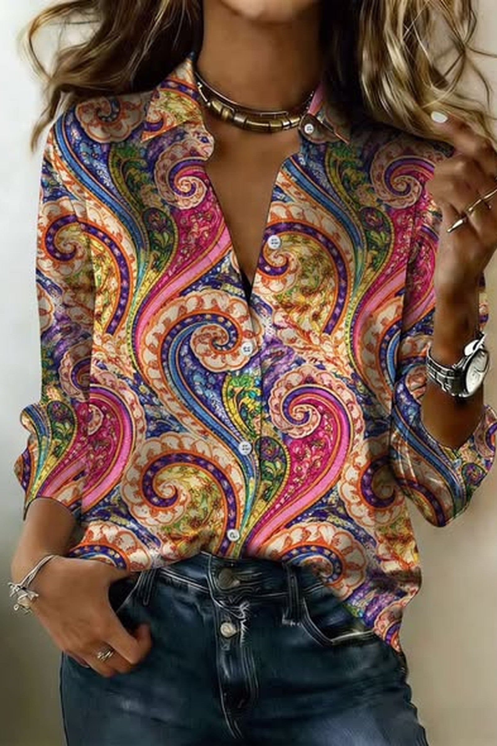 Vibrant Paisley Blouse