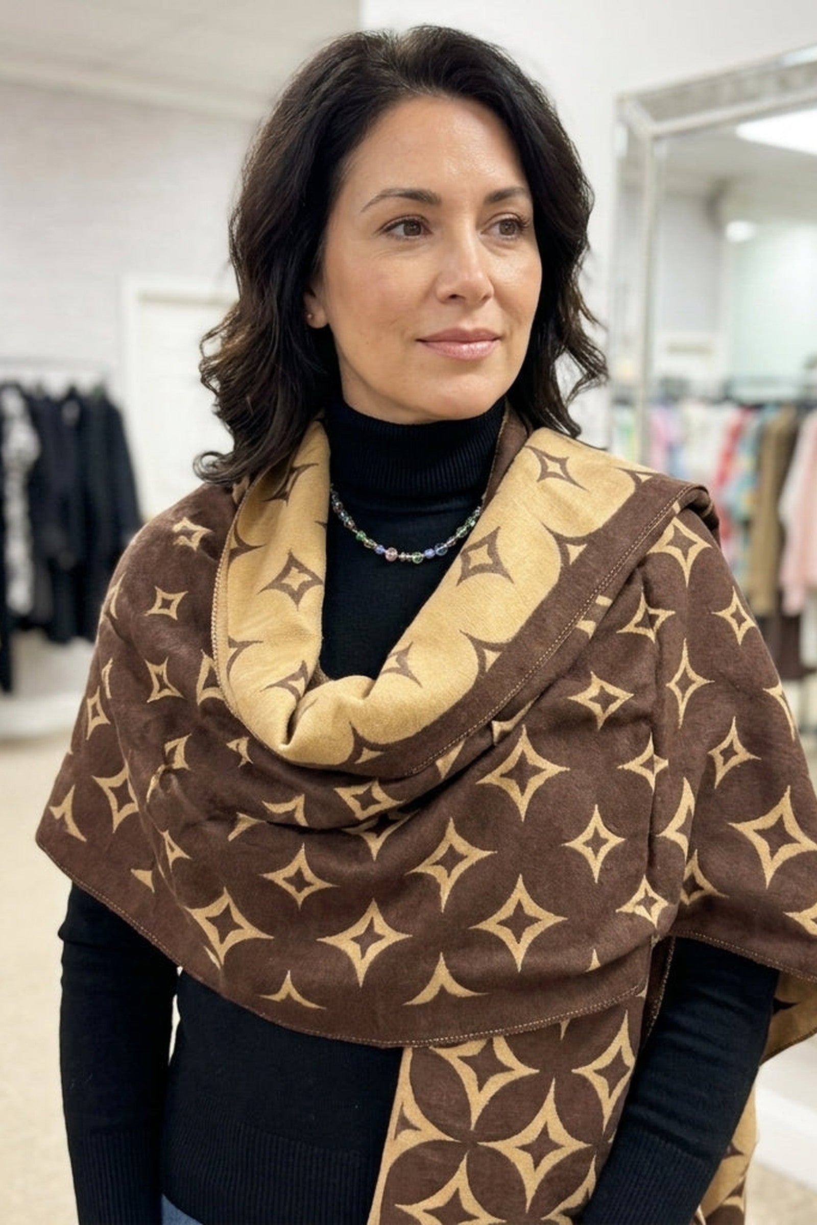 Monogram Print Scarf