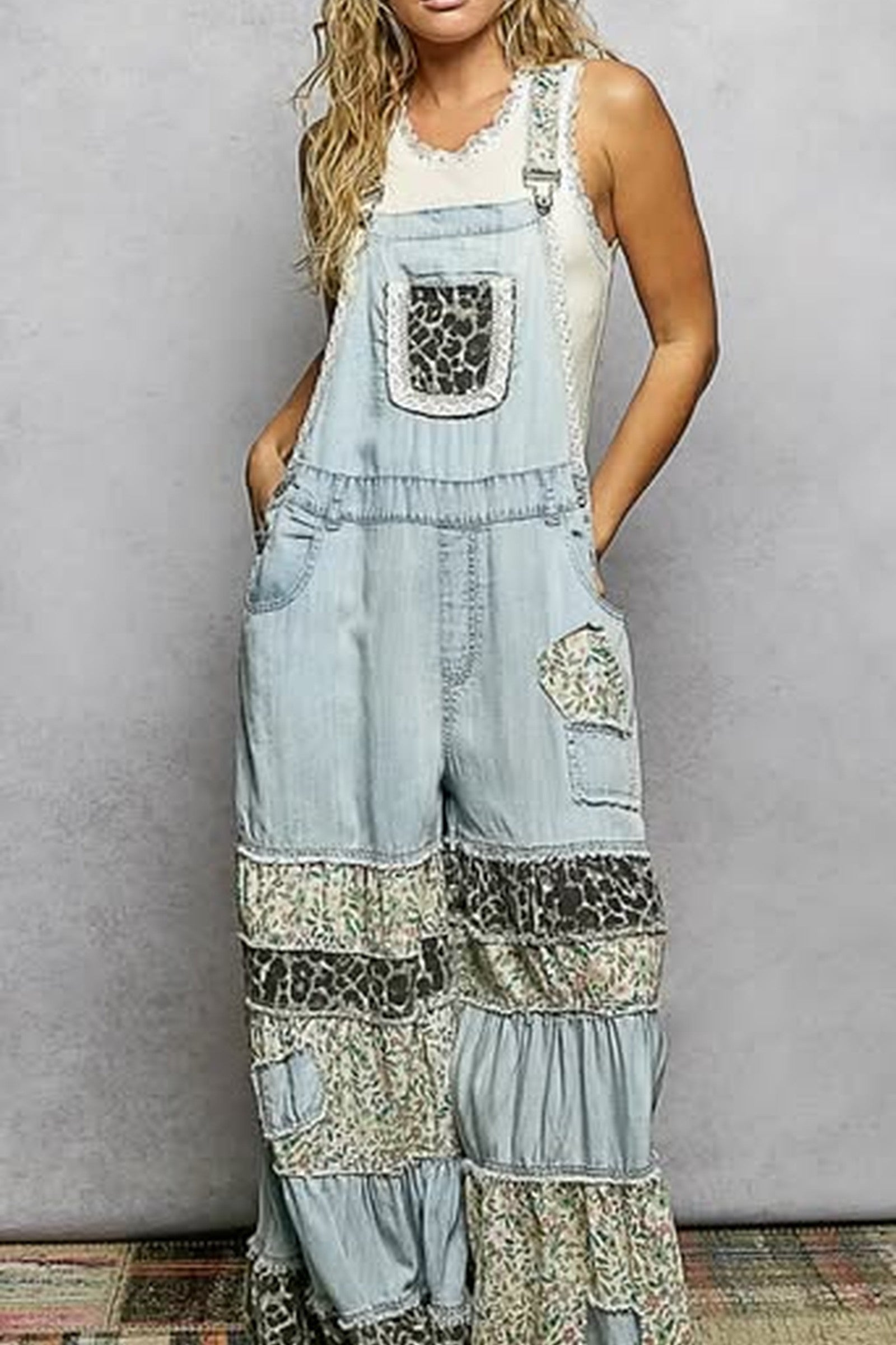 Patchwork Overalls