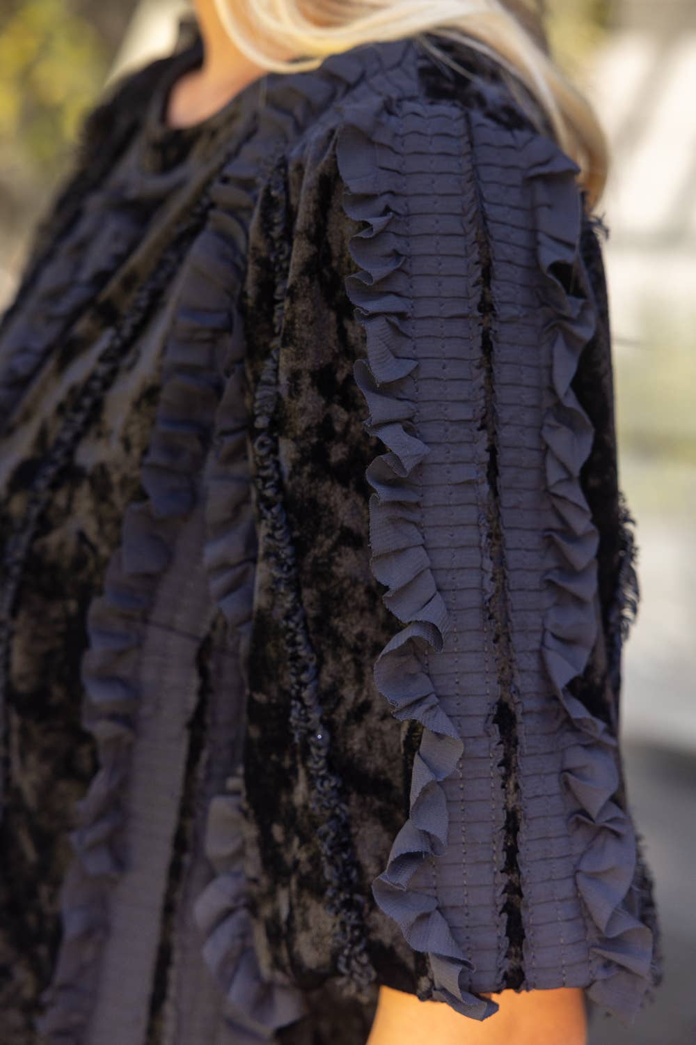 Lace Overlay Velvet Shift Dress