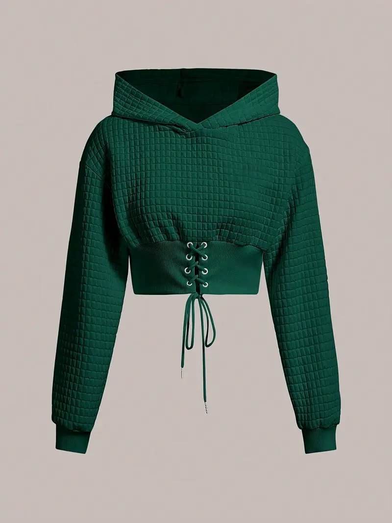 Textured Corset Hoodie