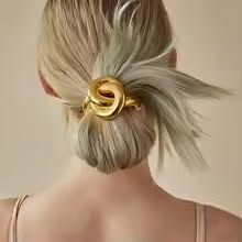 Metal Love Knot Ponytail Holder