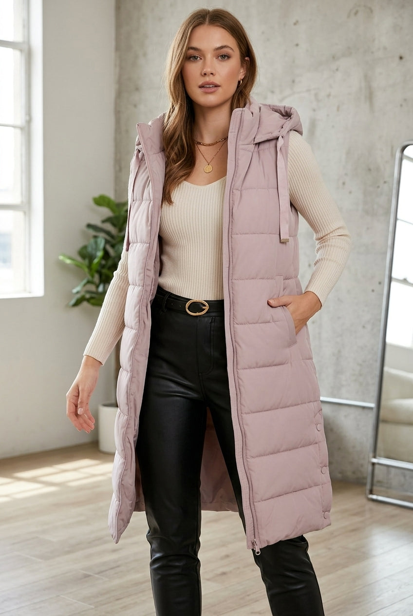 Quilted Hoodie Vest