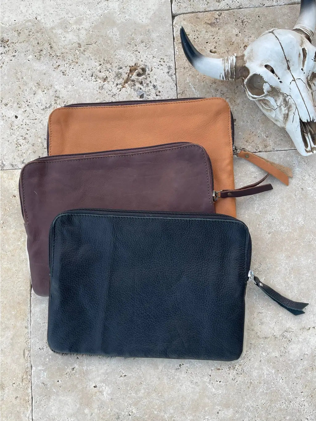 Cowhide Accessory Bag Pouch Genuine Hair-On Hide Makeup Bag