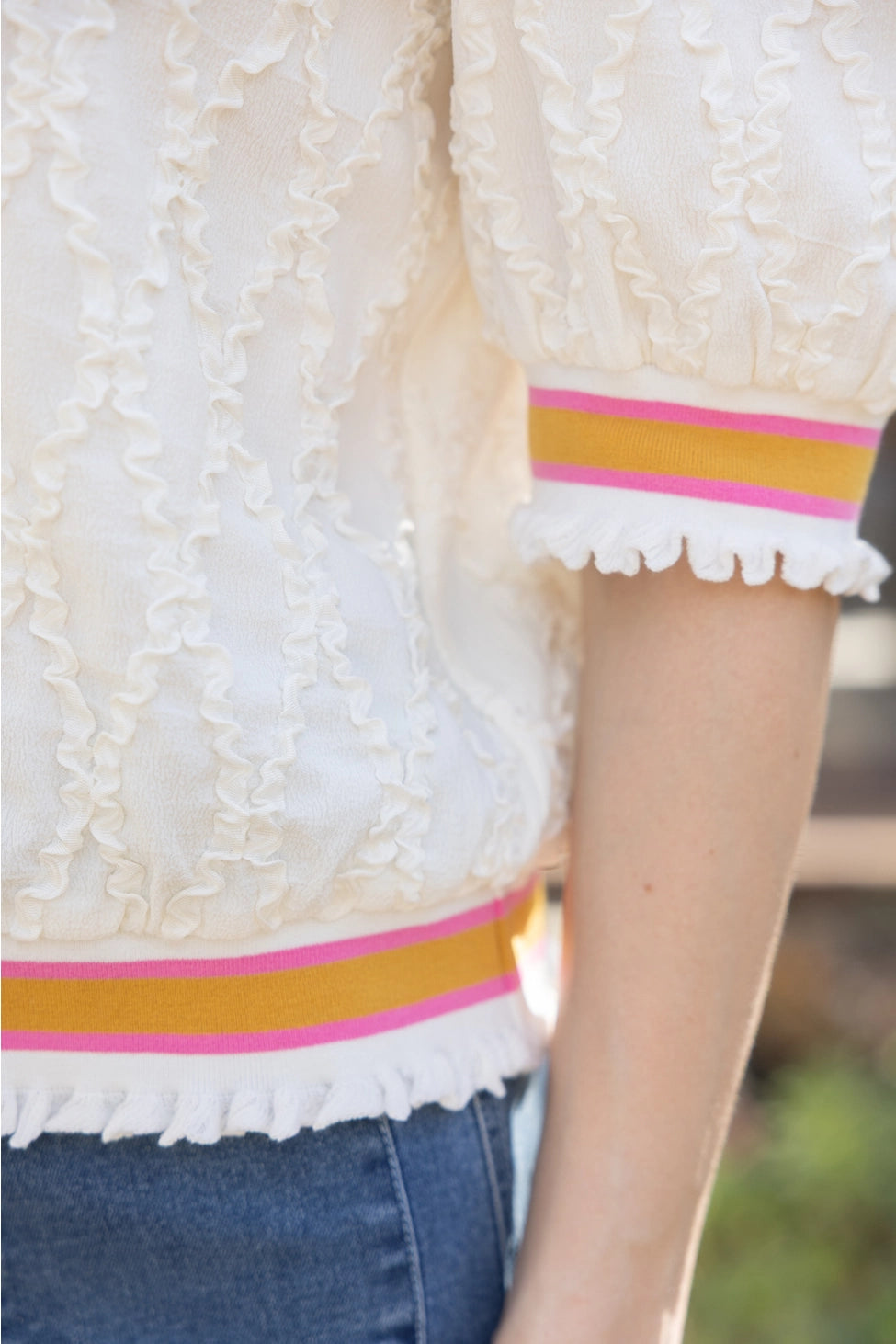 Textured Puff Sleeve