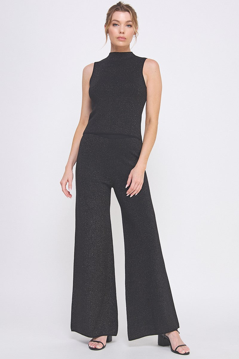 Lurex Fine Wide Leg Pant