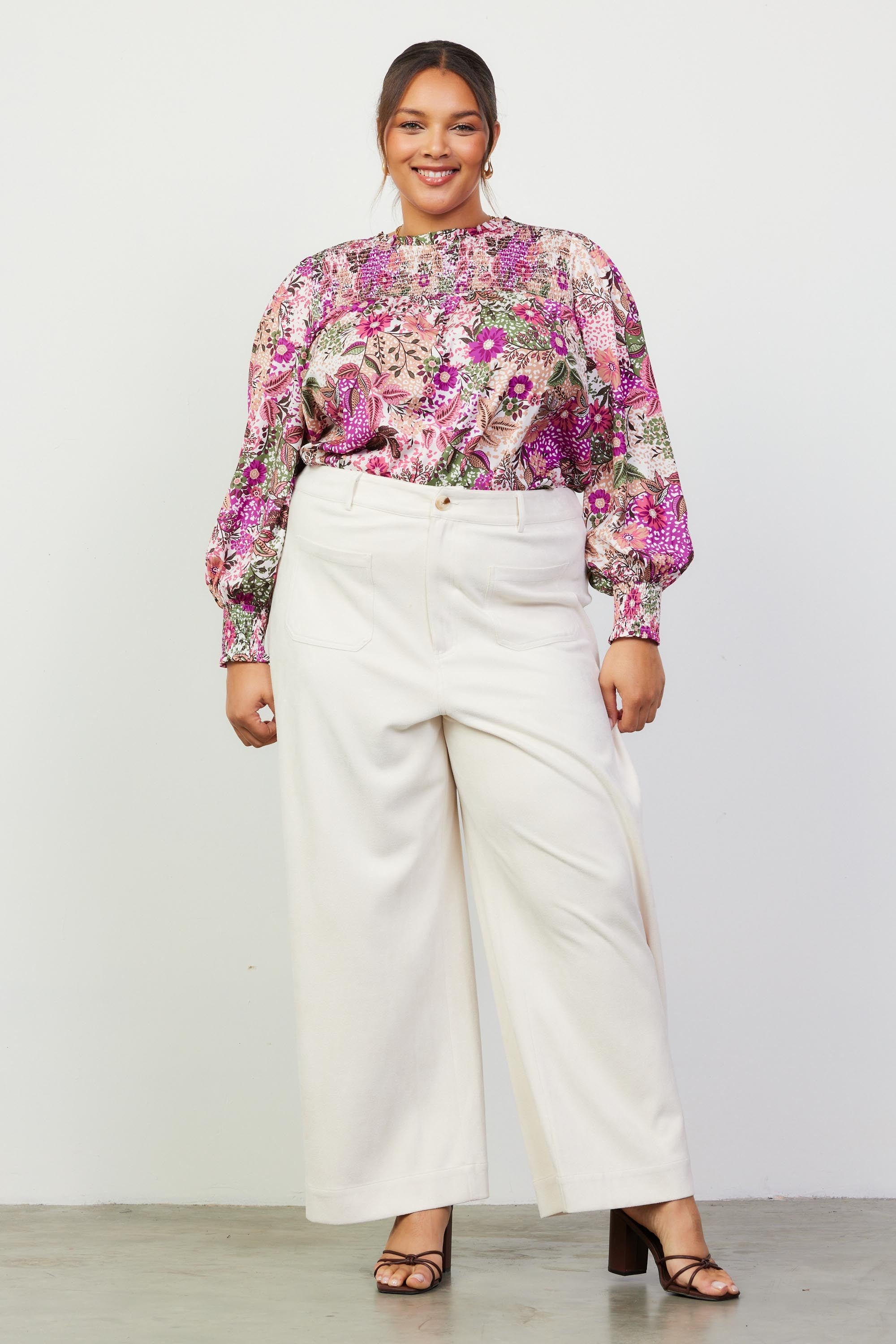 Suede Wide Pants