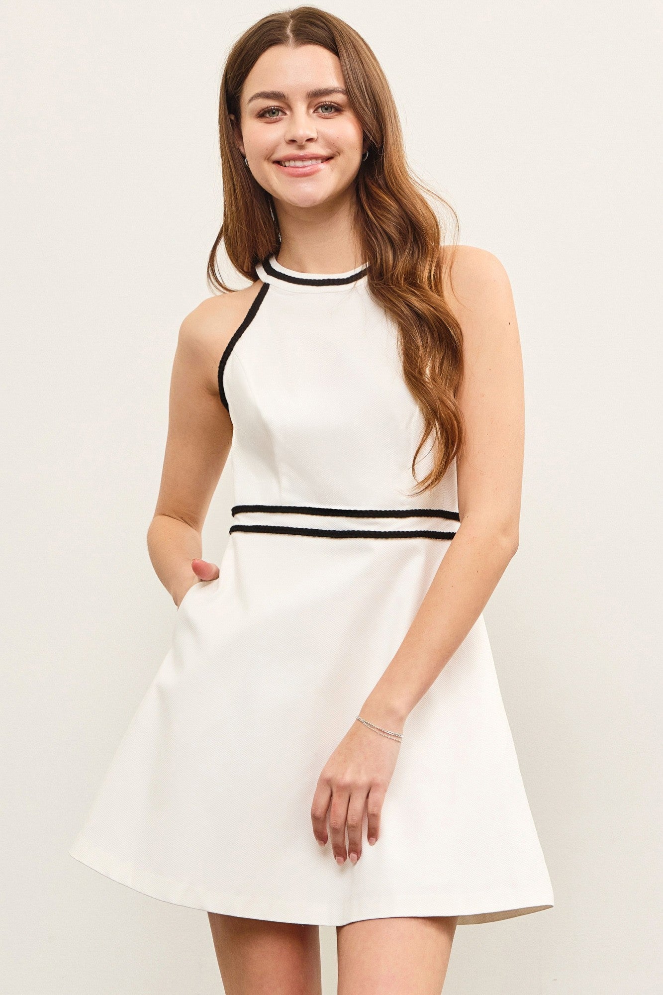 Ric Rac Sleeveless Mini Dress