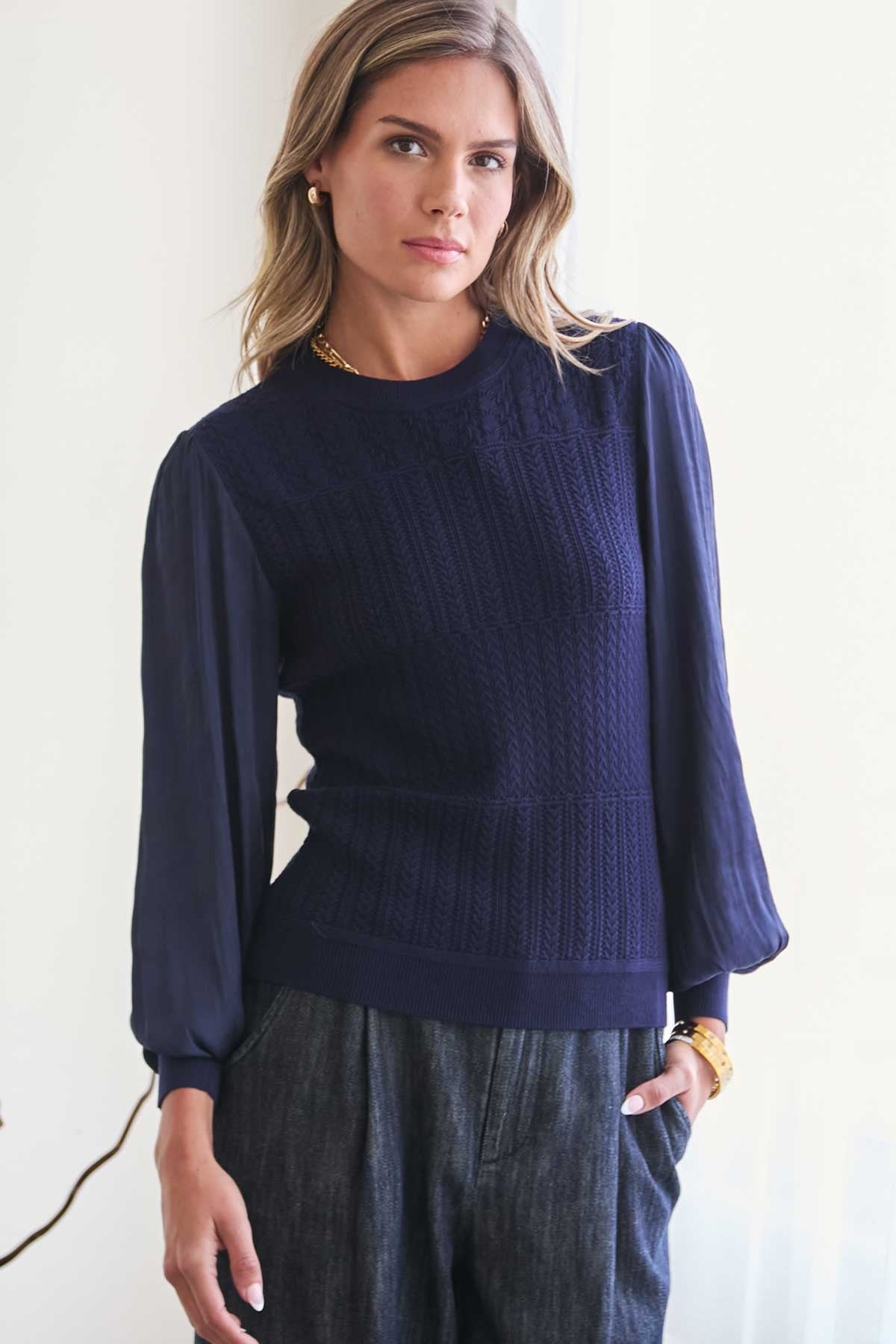 Woven Sweater