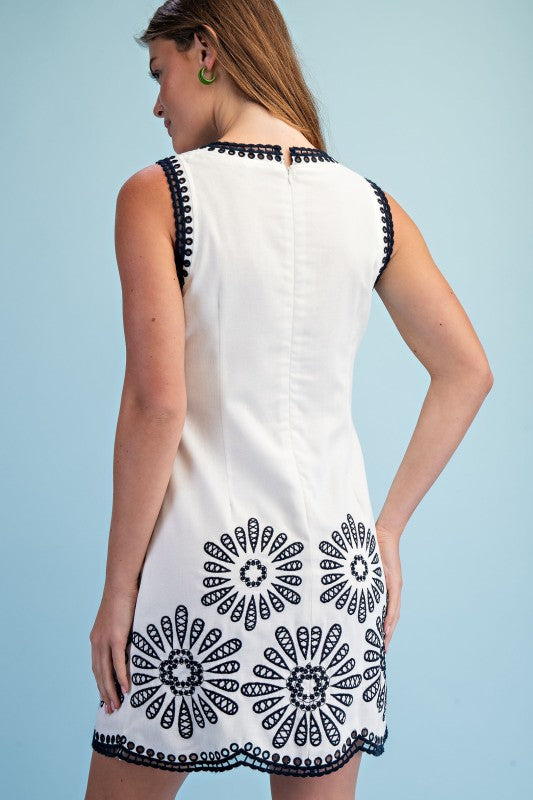 Embroidered Hem Dress