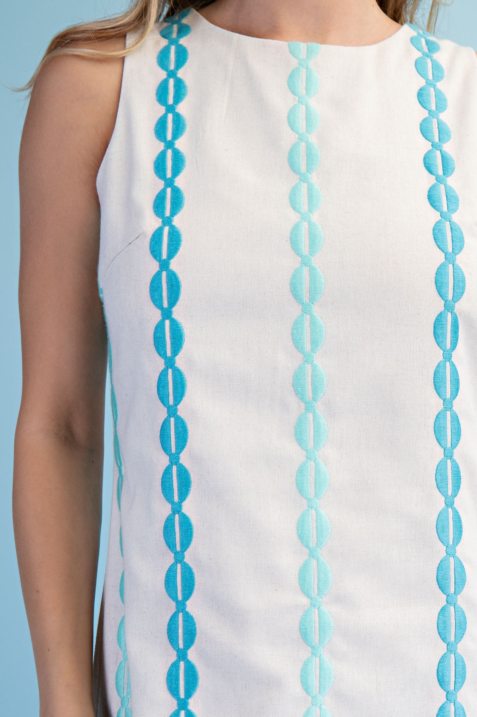 Embroidered Linen Dress