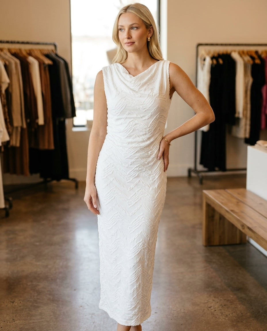 Gather 1 Shoulder Dress