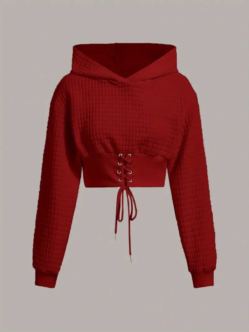 Textured Corset Hoodie