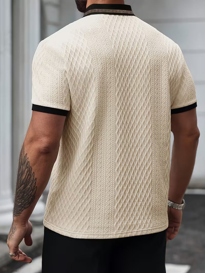 Men's Color-Blocked Polo Shirt