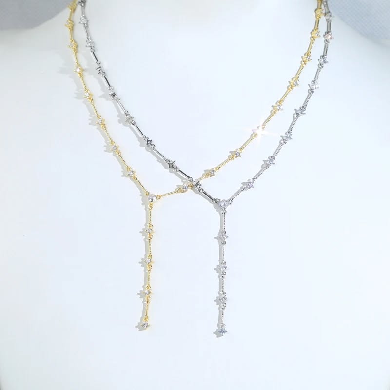 Cubic Lariat Necklace