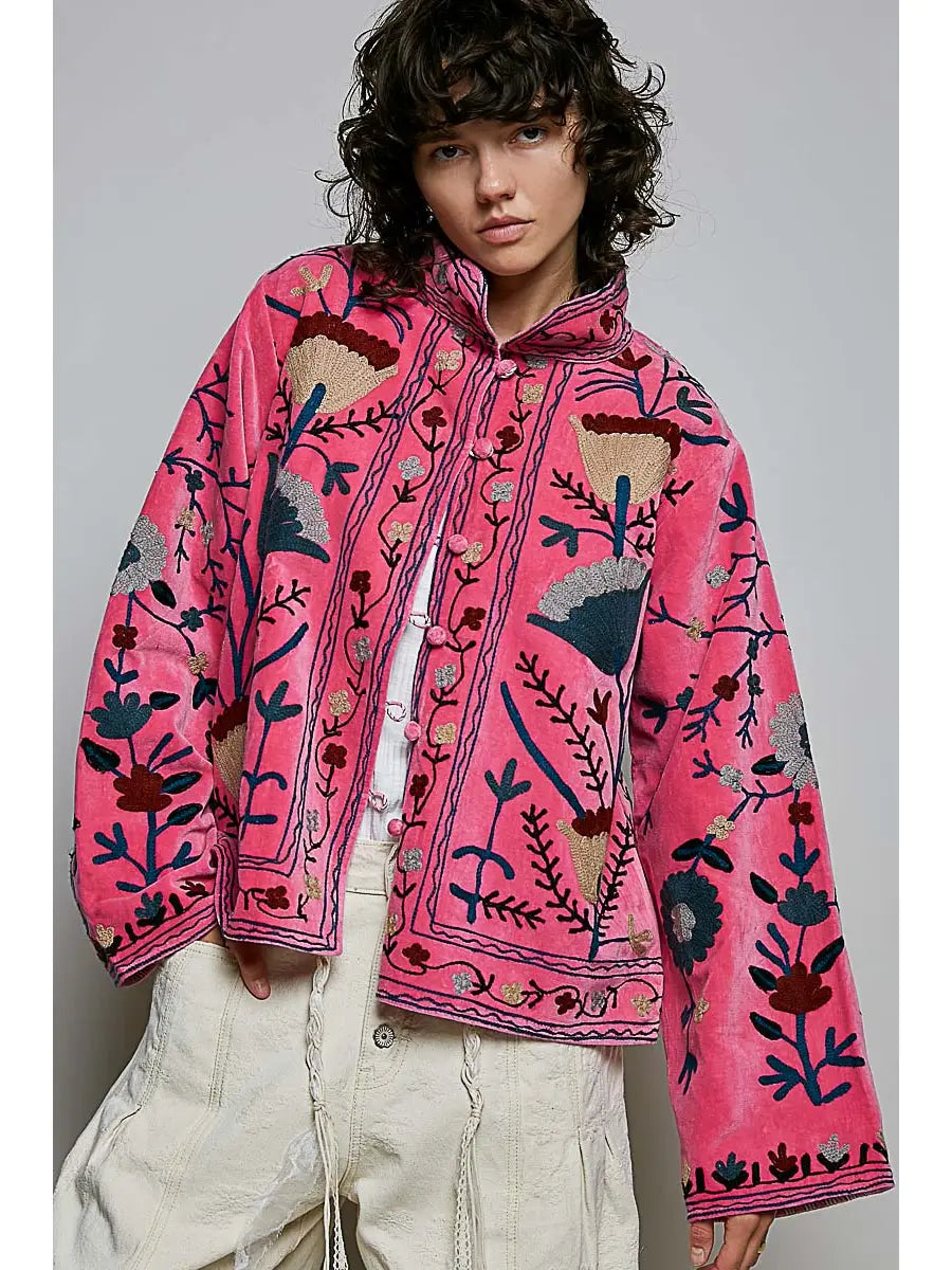Velvet Embroidered Jacket
