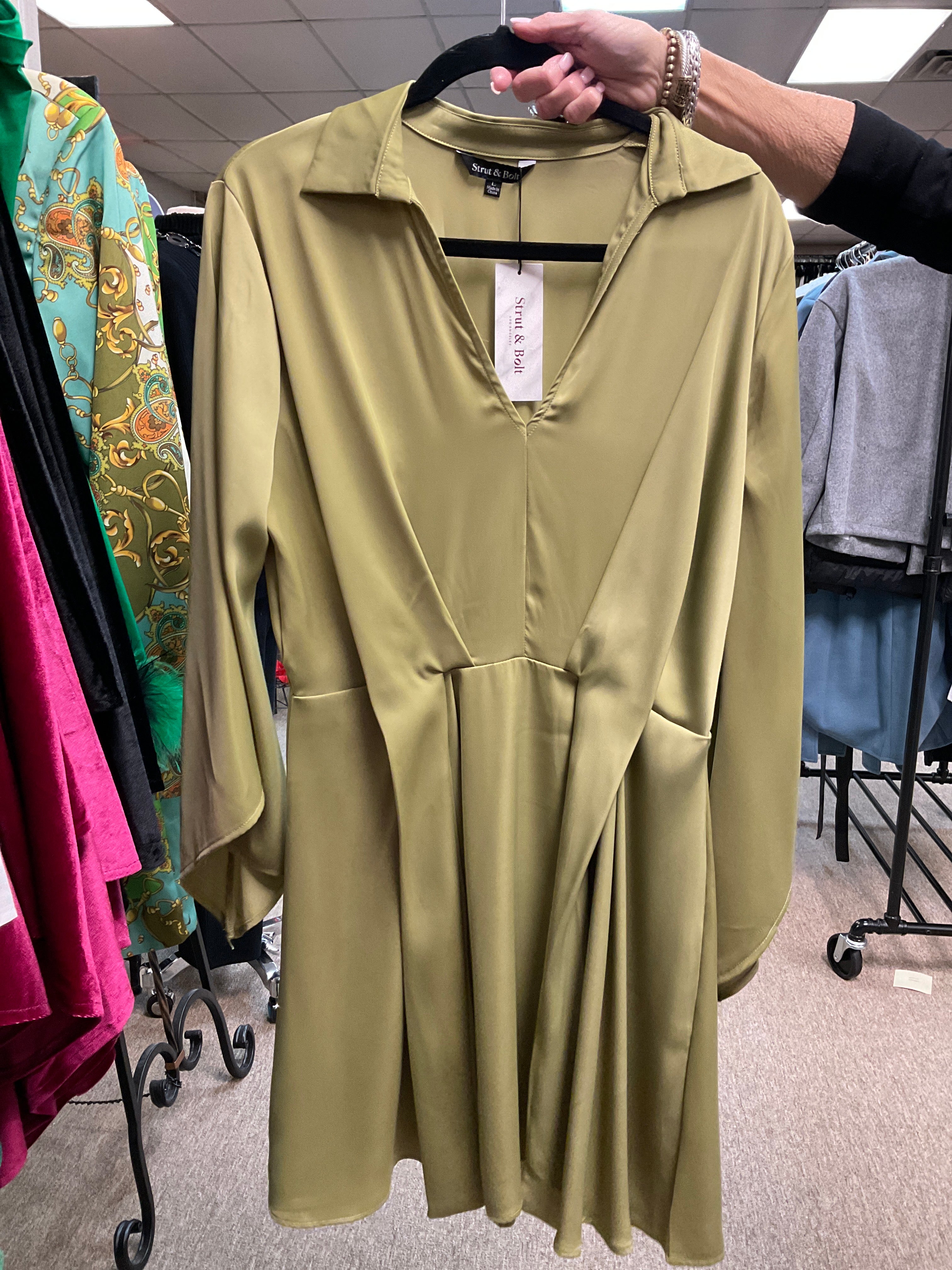 Front Tie Mini Wrap Dress