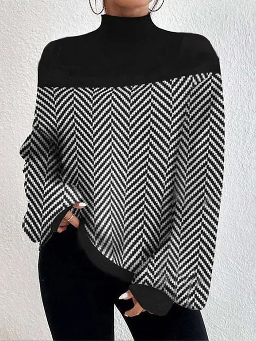 Split Pattern Sweater