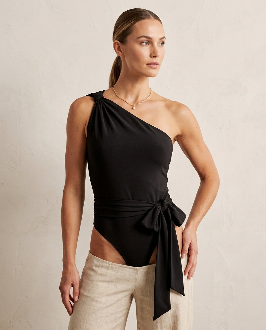 Knotted Halter Bodysuit