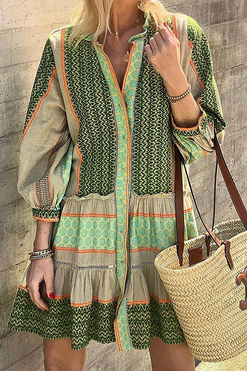 3/4 Sleeve Tunic Dress