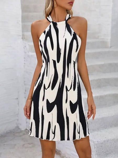 Silky Abstract Dress