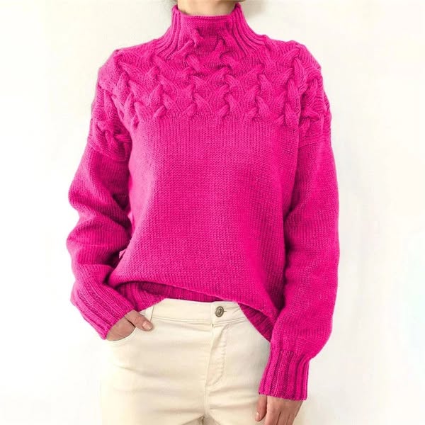 Woven Turtleneck Sweater