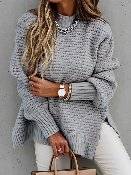 Knit Side Slit Sweater
