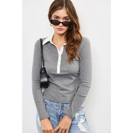 Collared Grey Sweater