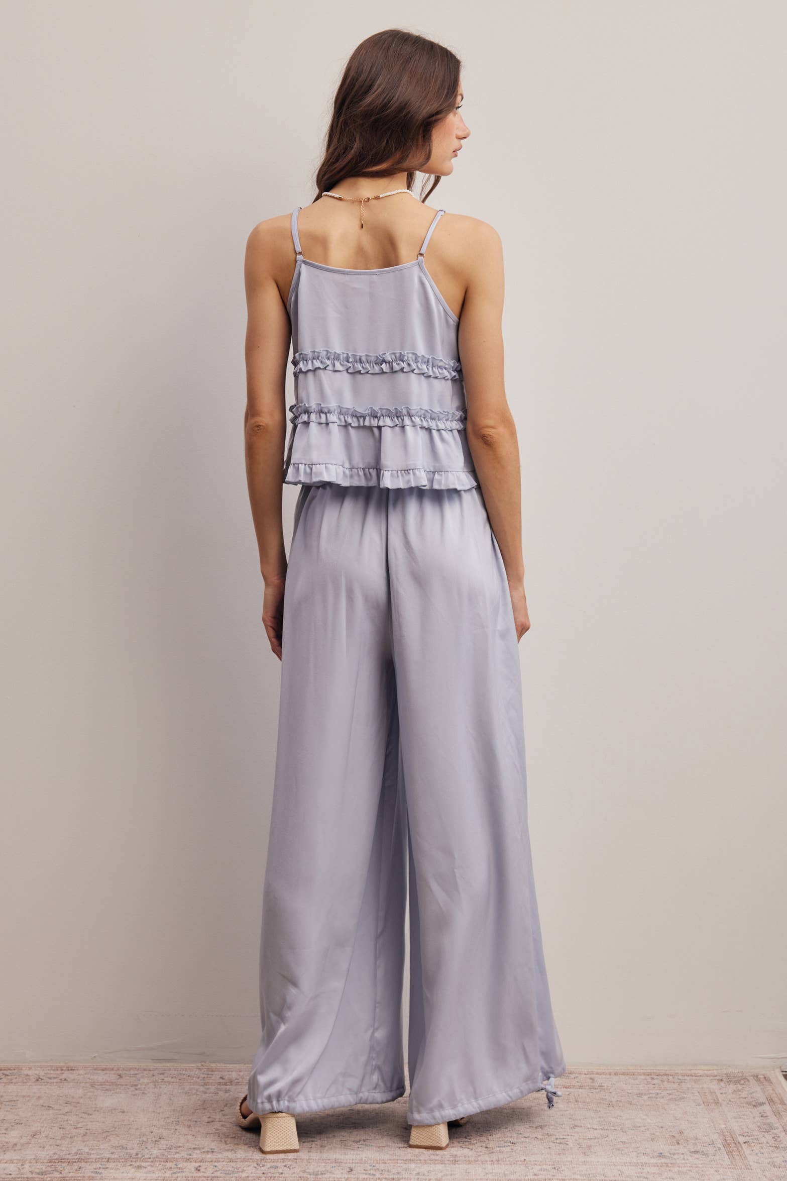 Convertible Wide Leg Tie Hem Pants FP0022