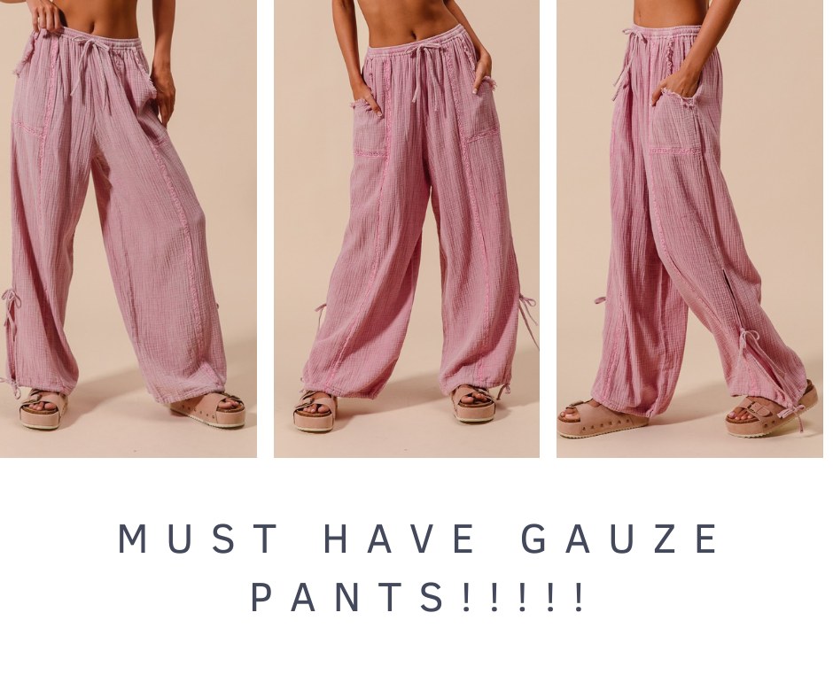 Mineral Wash Drawstring Pants