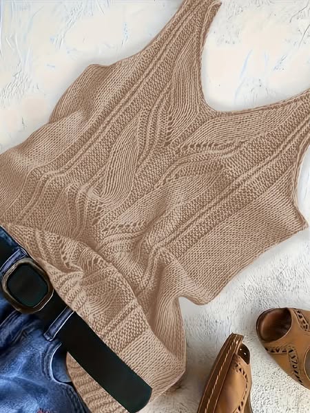 Texture Tank Sweater