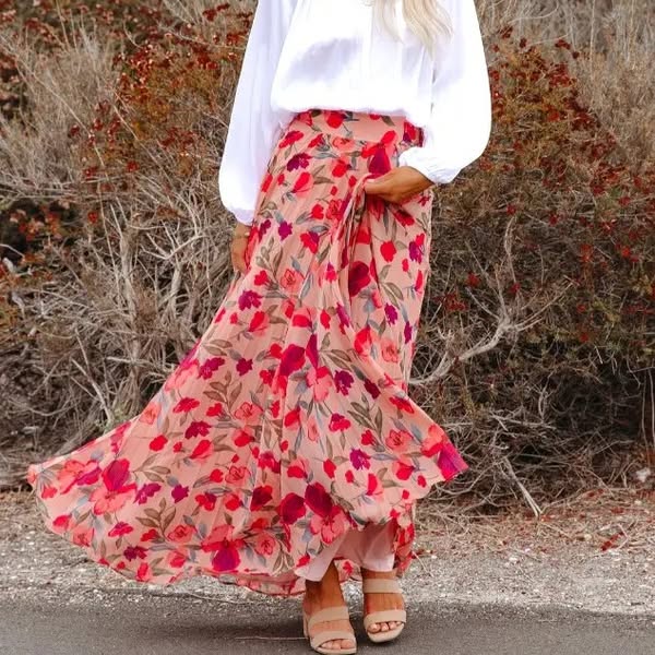 Flirty Floral Elegant Skirt