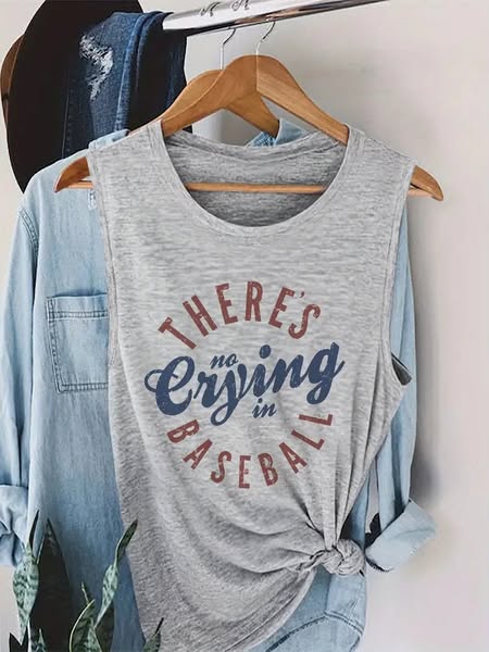 No Crying Baseball Tee