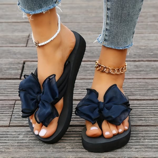Organza Bow Flip Flop
