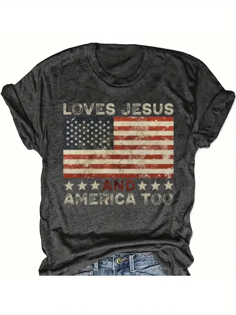 Love Jesus and America Tee