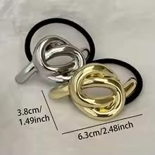 Metal Love Knot Ponytail Holder