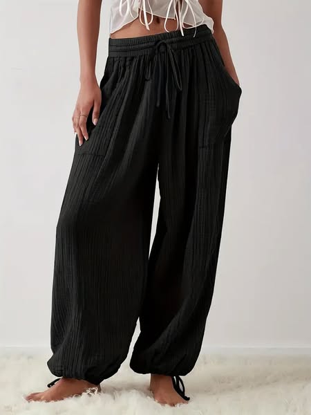 Flowing Ankle Tie Pants