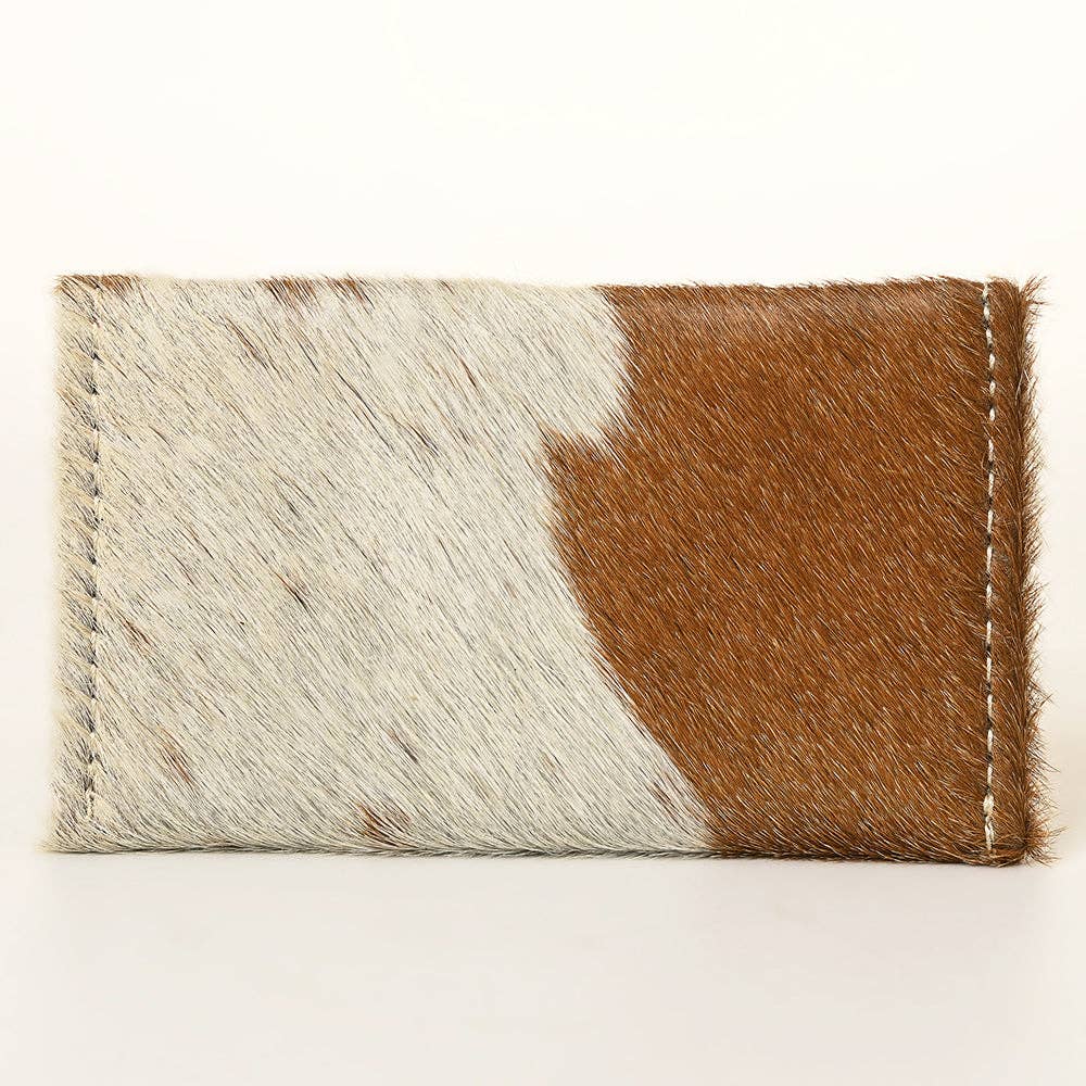 Envelope Hair-On Leather Coin Purse