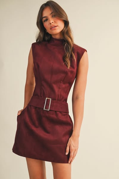 Darling Vegan Suede Dress