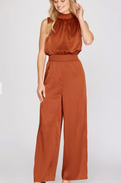 Sleeveless Halter Jumpsuit